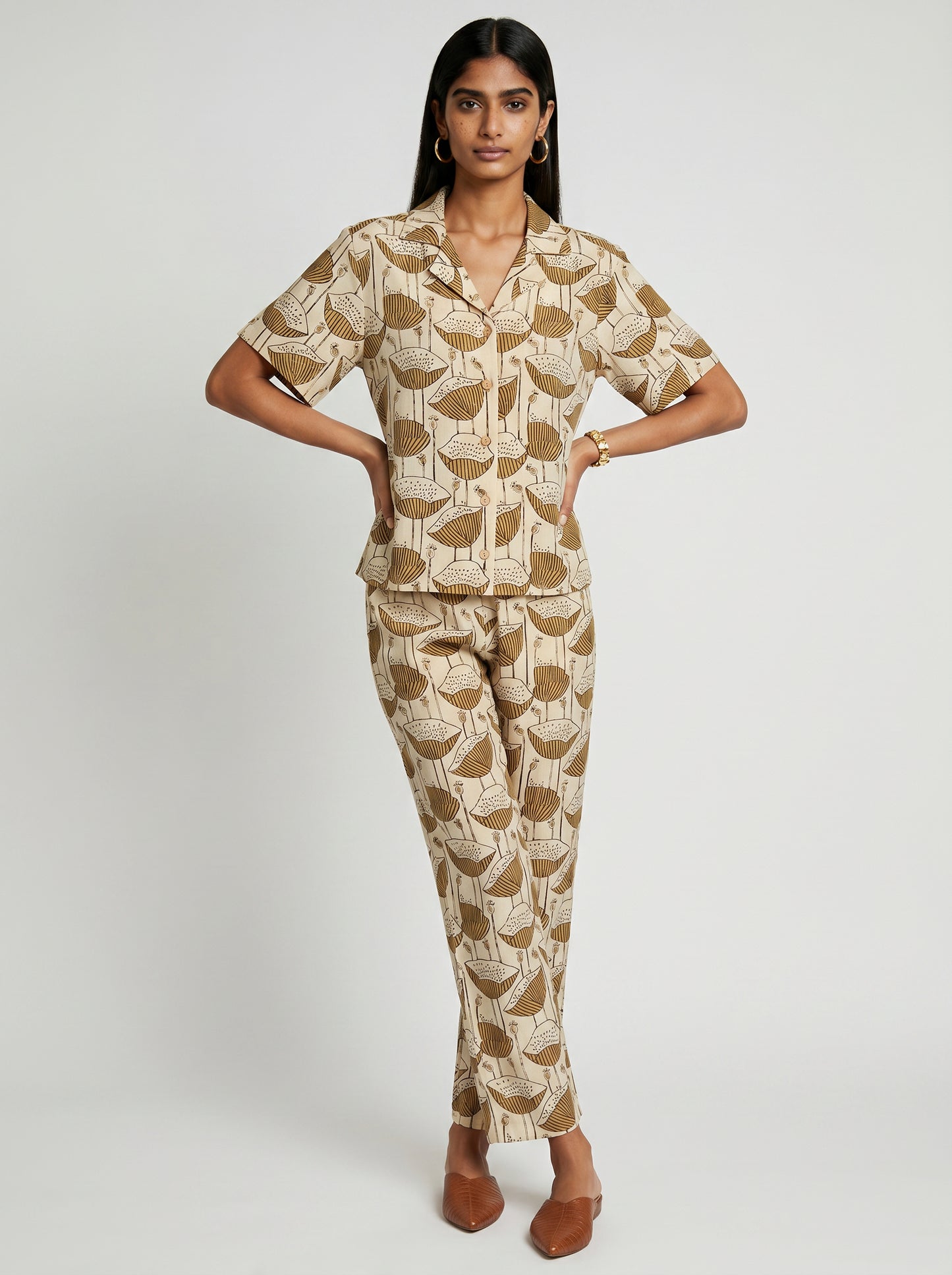 May Beige Cotton Co-ord set