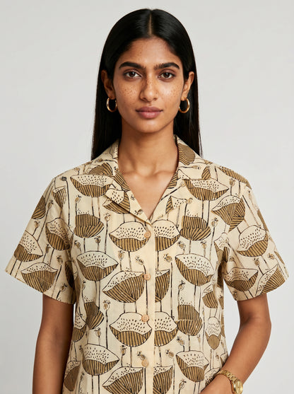 May Beige Cotton Co-ord set