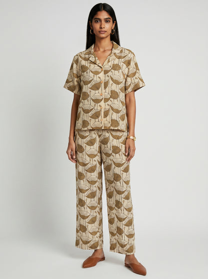 May Beige Cotton Co-ord set