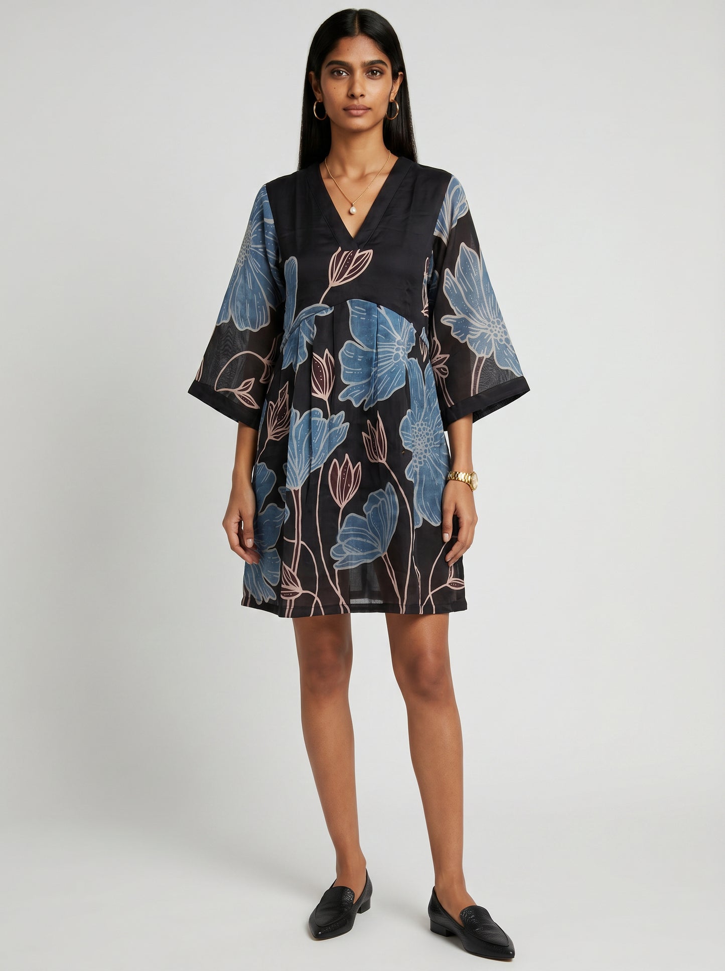 Noa Black Chanderi Dress