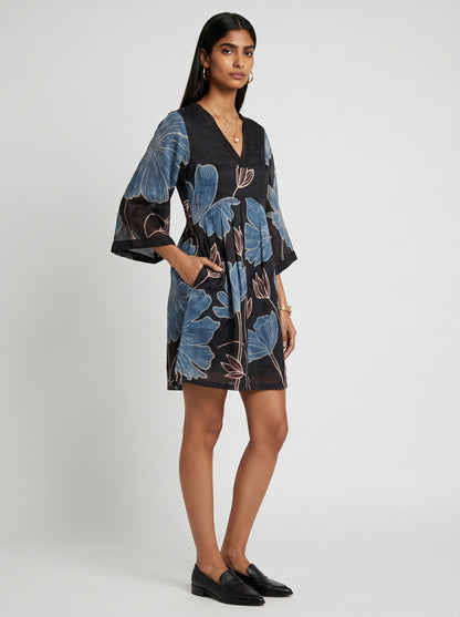 Noa Black Chanderi Dress