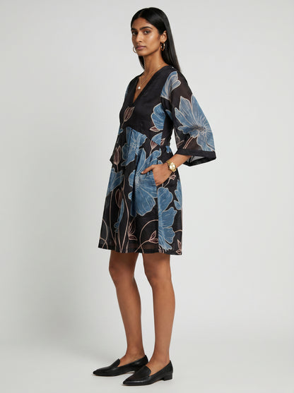 Noa Black Chanderi Dress