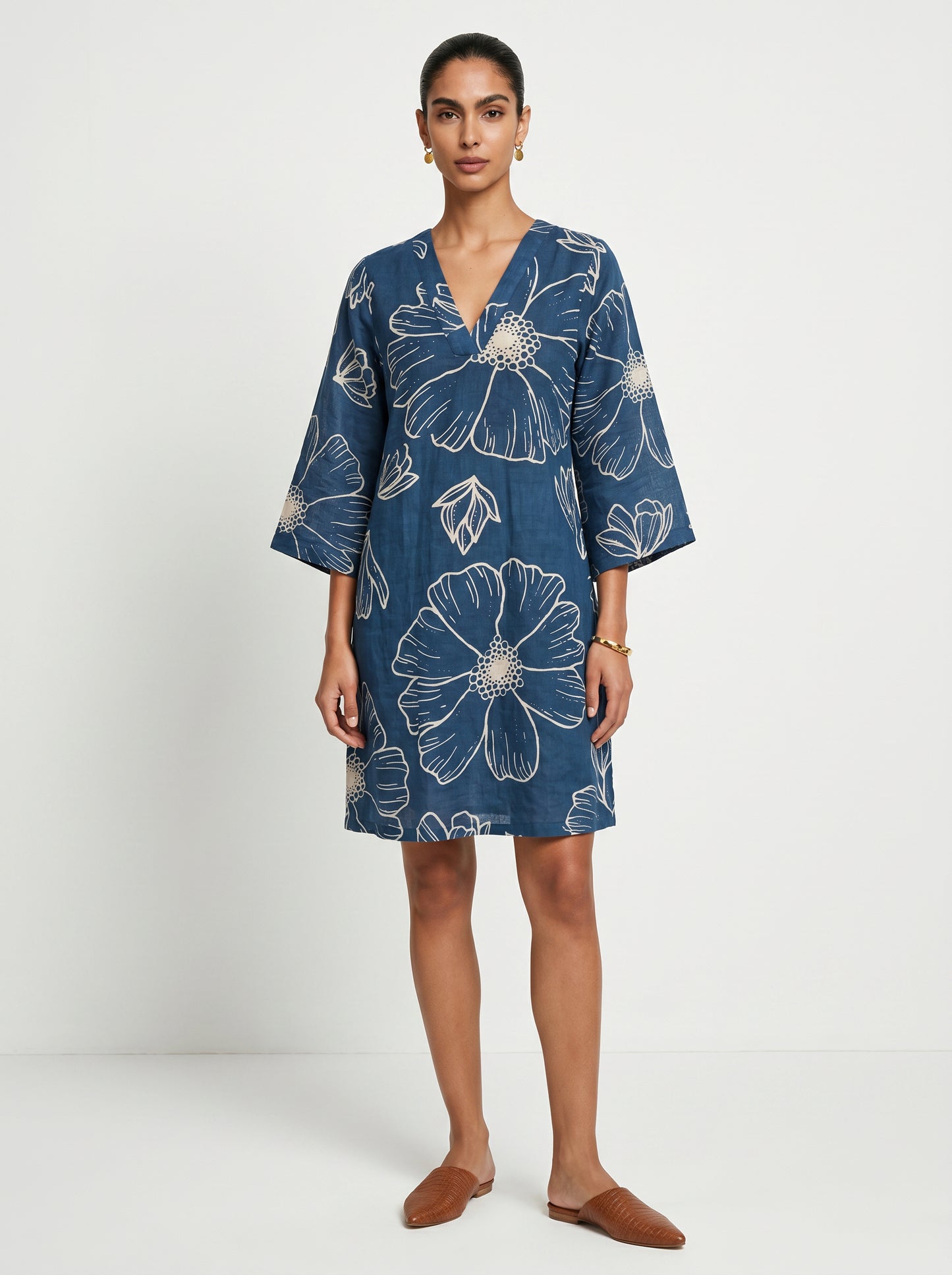 Noa Blue Cotton Dress