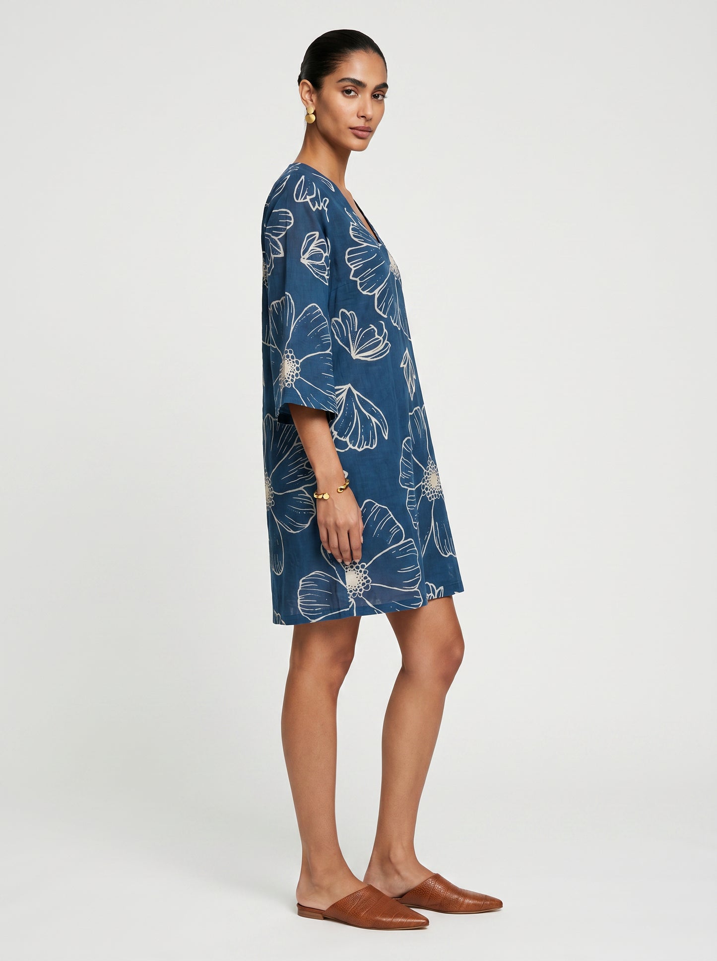 Noa Blue Cotton Dress