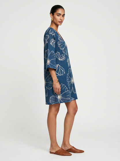Noa Blue Cotton Dress