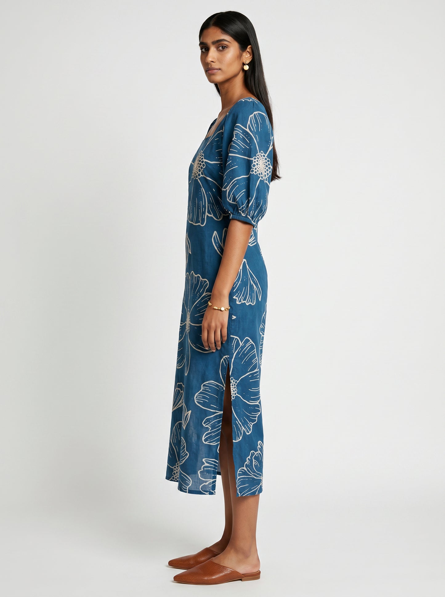 Ava Blue Cotton Dress
