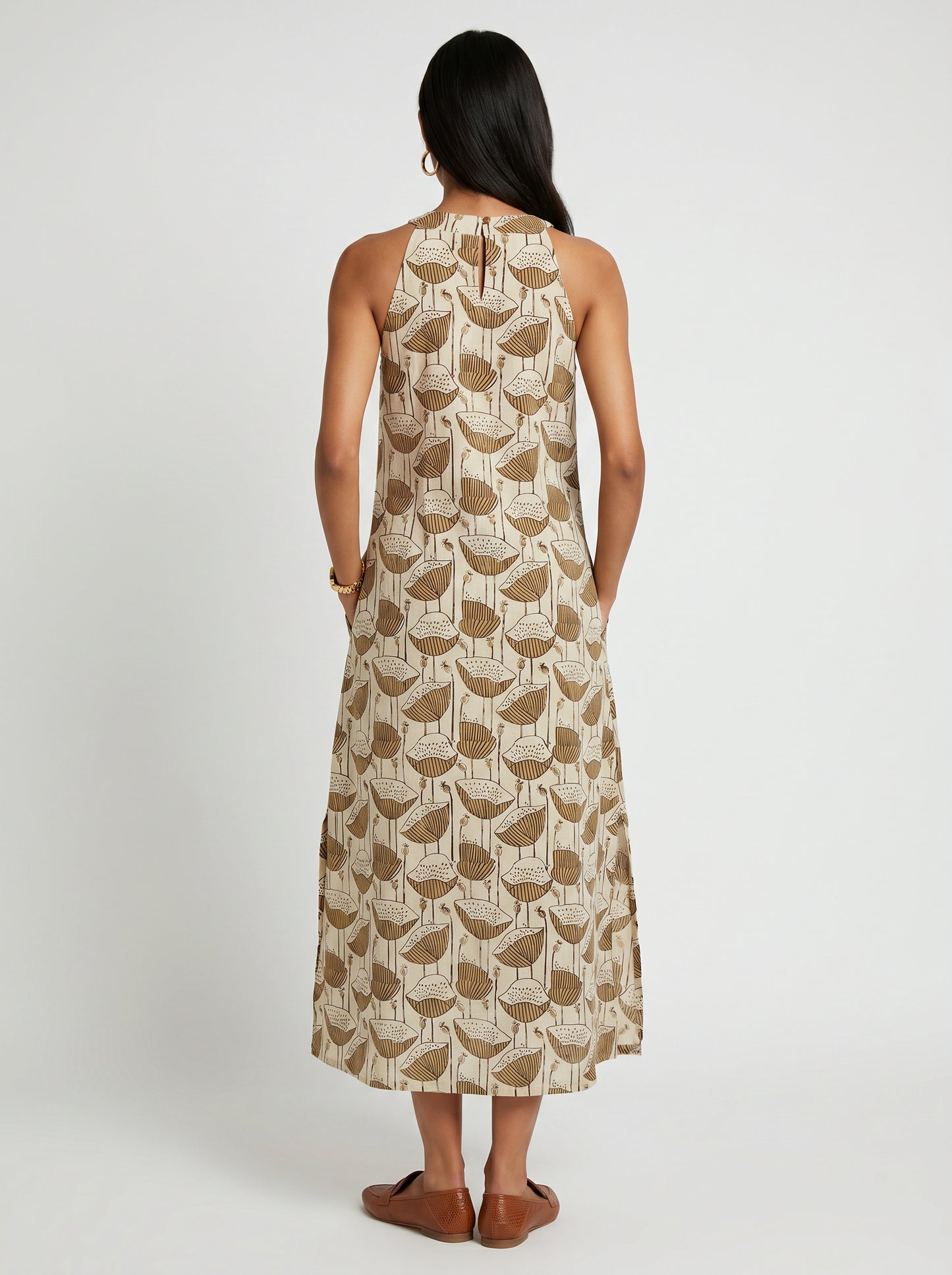 Rue Beige Cotton Dress