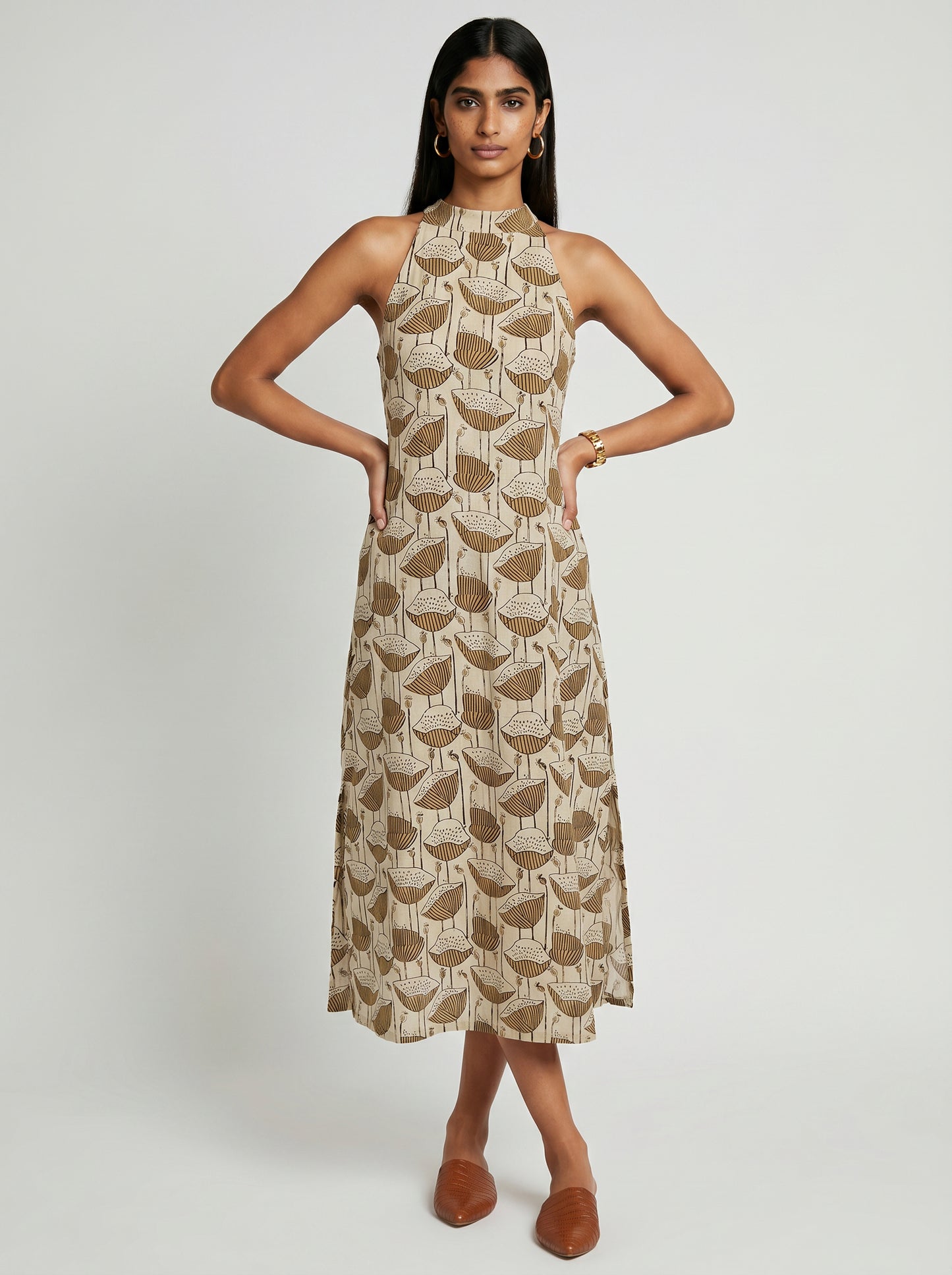 Rue Beige Cotton Dress