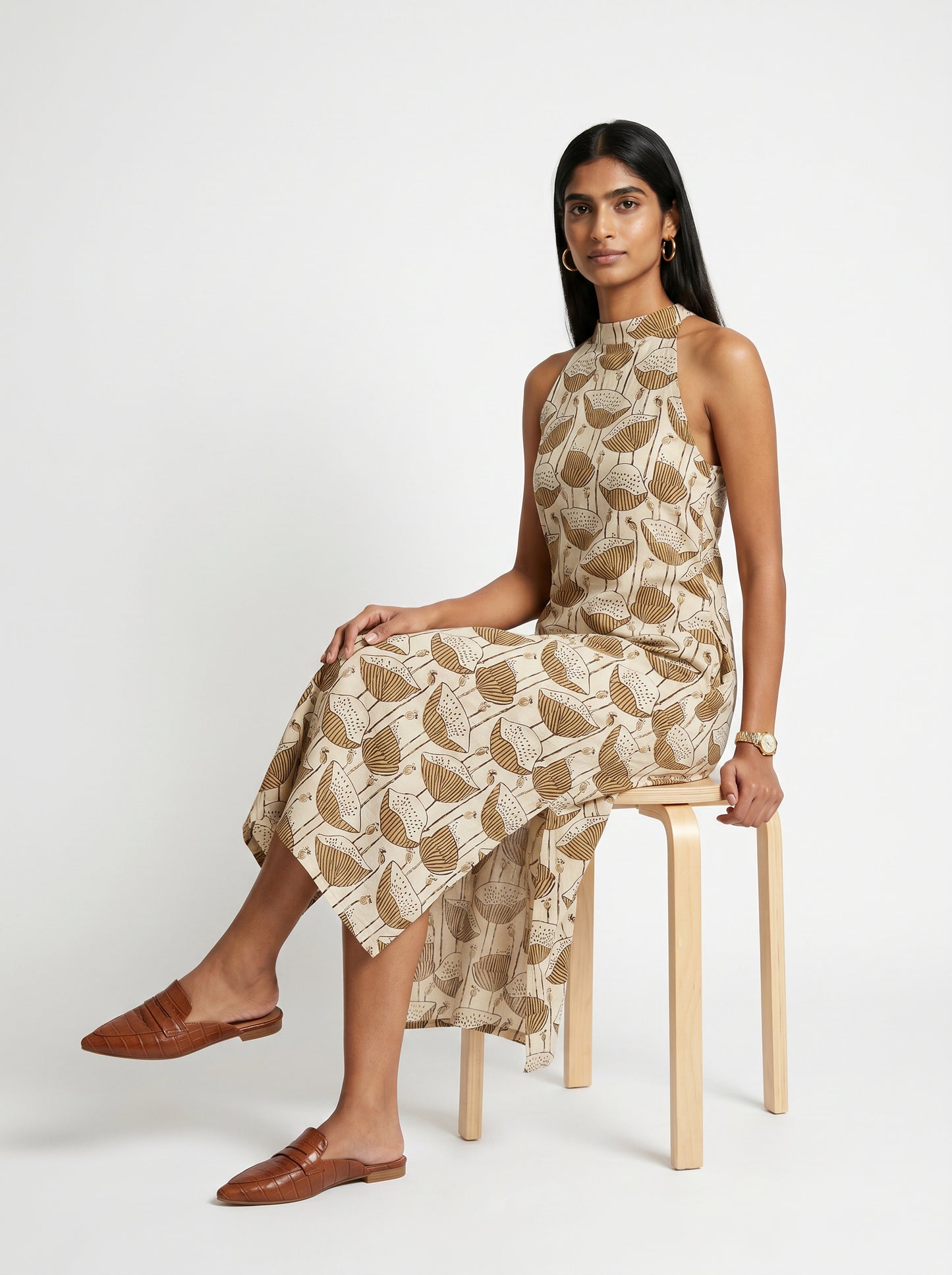 Rue Beige Cotton Dress