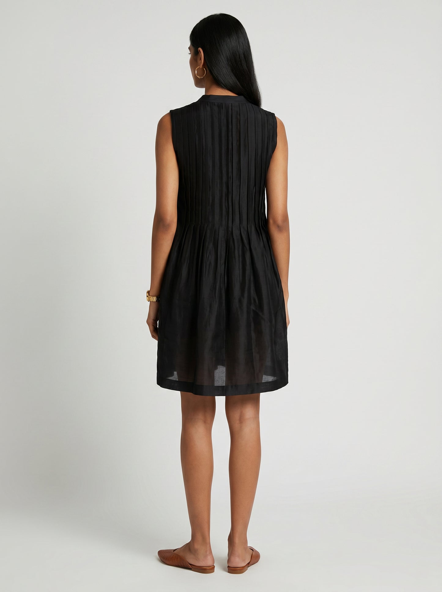 Ivy Black Chanderi Dress