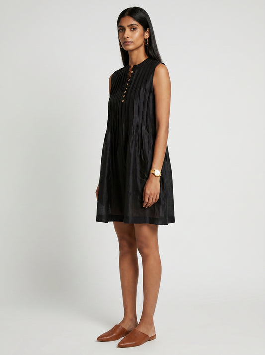 Ivy Black Chanderi Dress