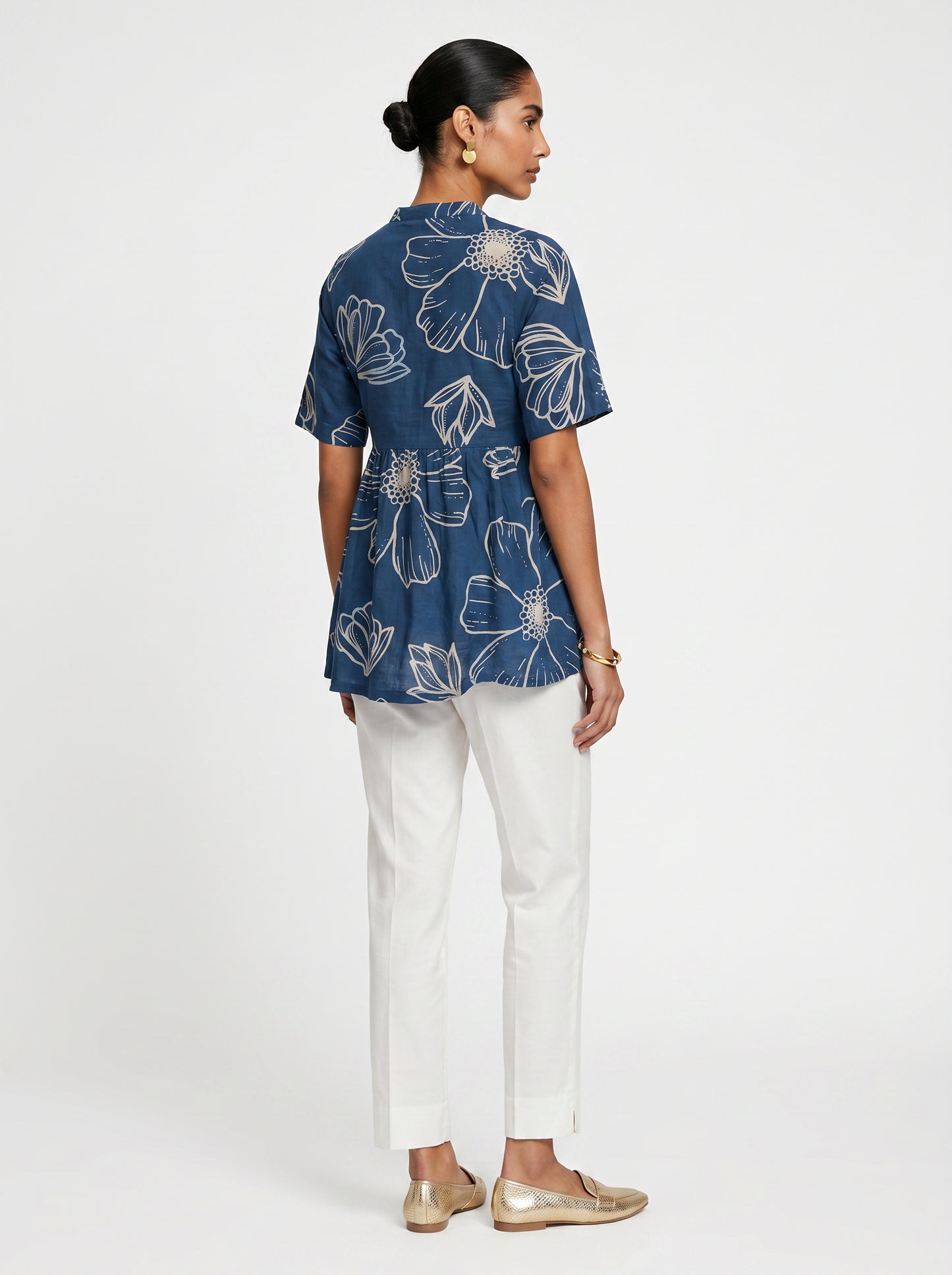 Lou Blue Cotton Top
