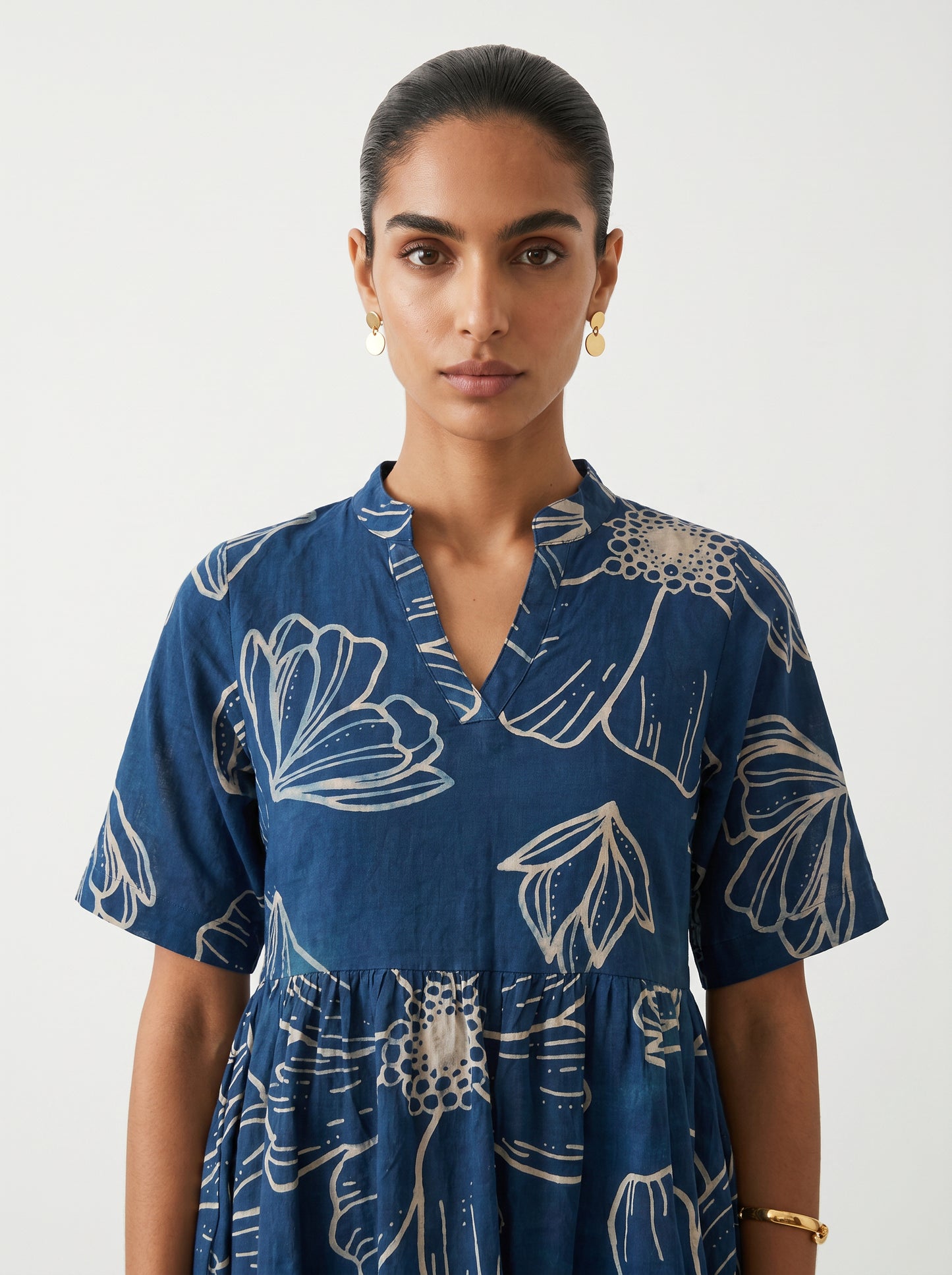 Lou Blue Cotton Top