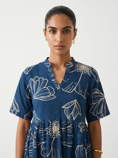 Lou Blue Cotton Top