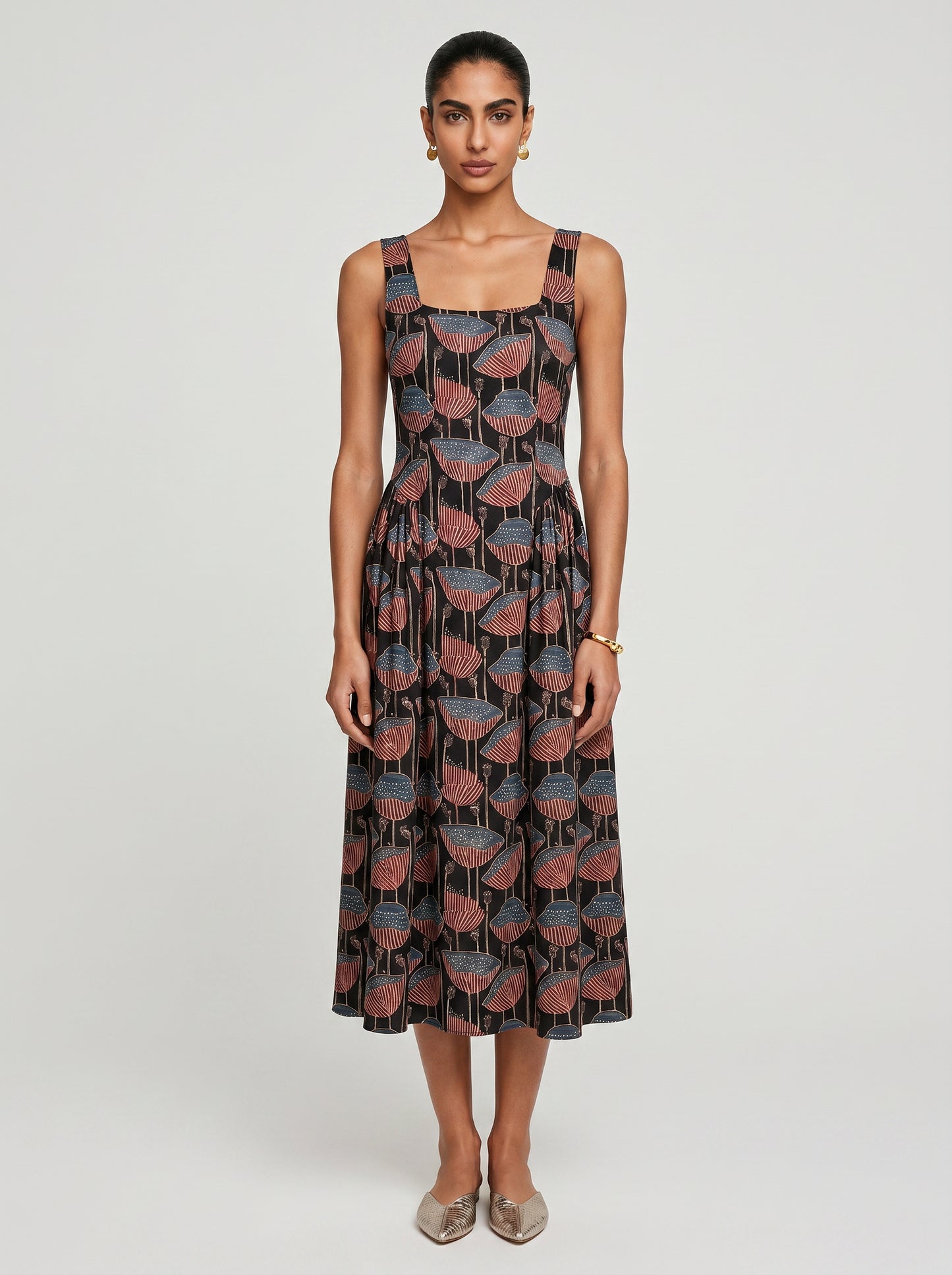 Zoe Sleeveless Black Poppy Modal Dress