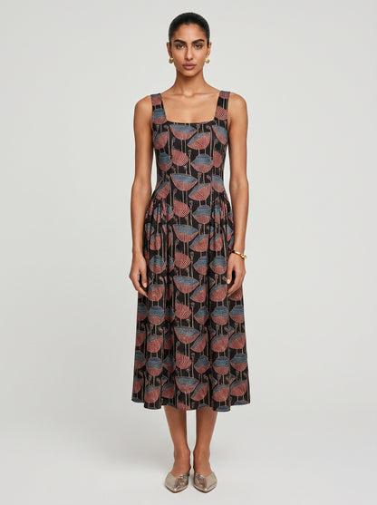 Zoe Sleeveless Black Poppy Modal Dress