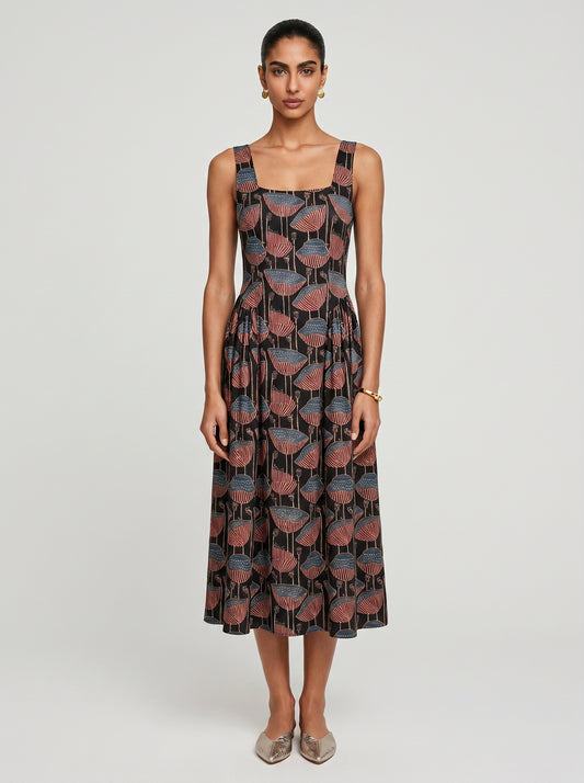 Zoe Sleeveless Black Poppy Modal Dress
