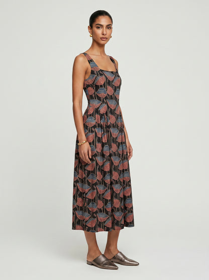 Zoe Sleeveless Black Poppy Modal Dress