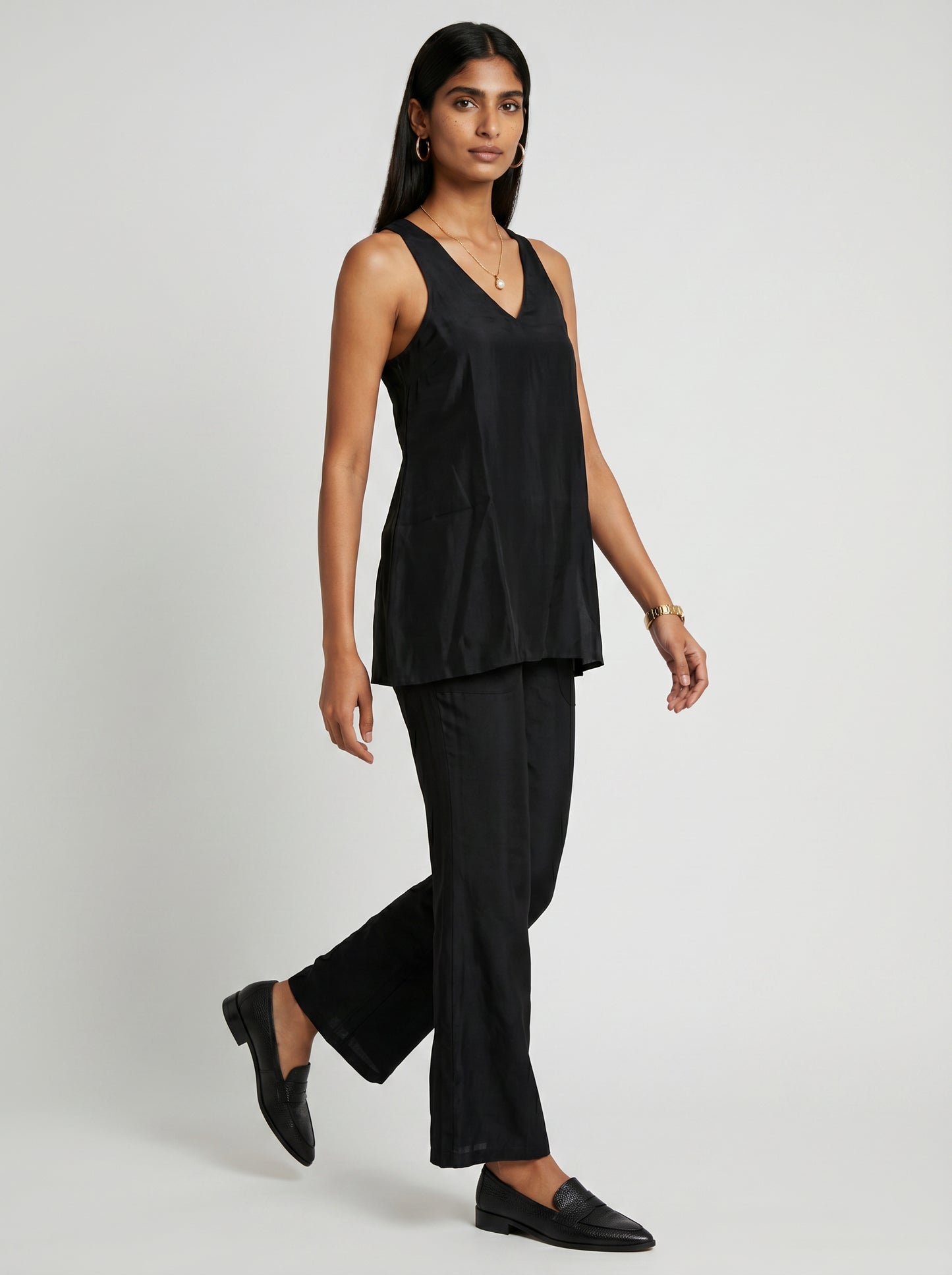 Dua Black Chanderi co-ord set