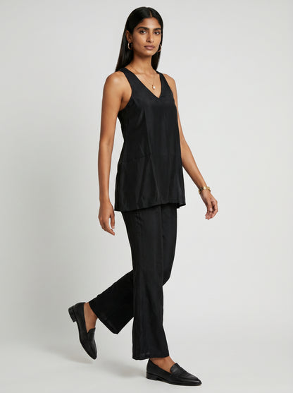 Dua Black Chanderi co-ord set