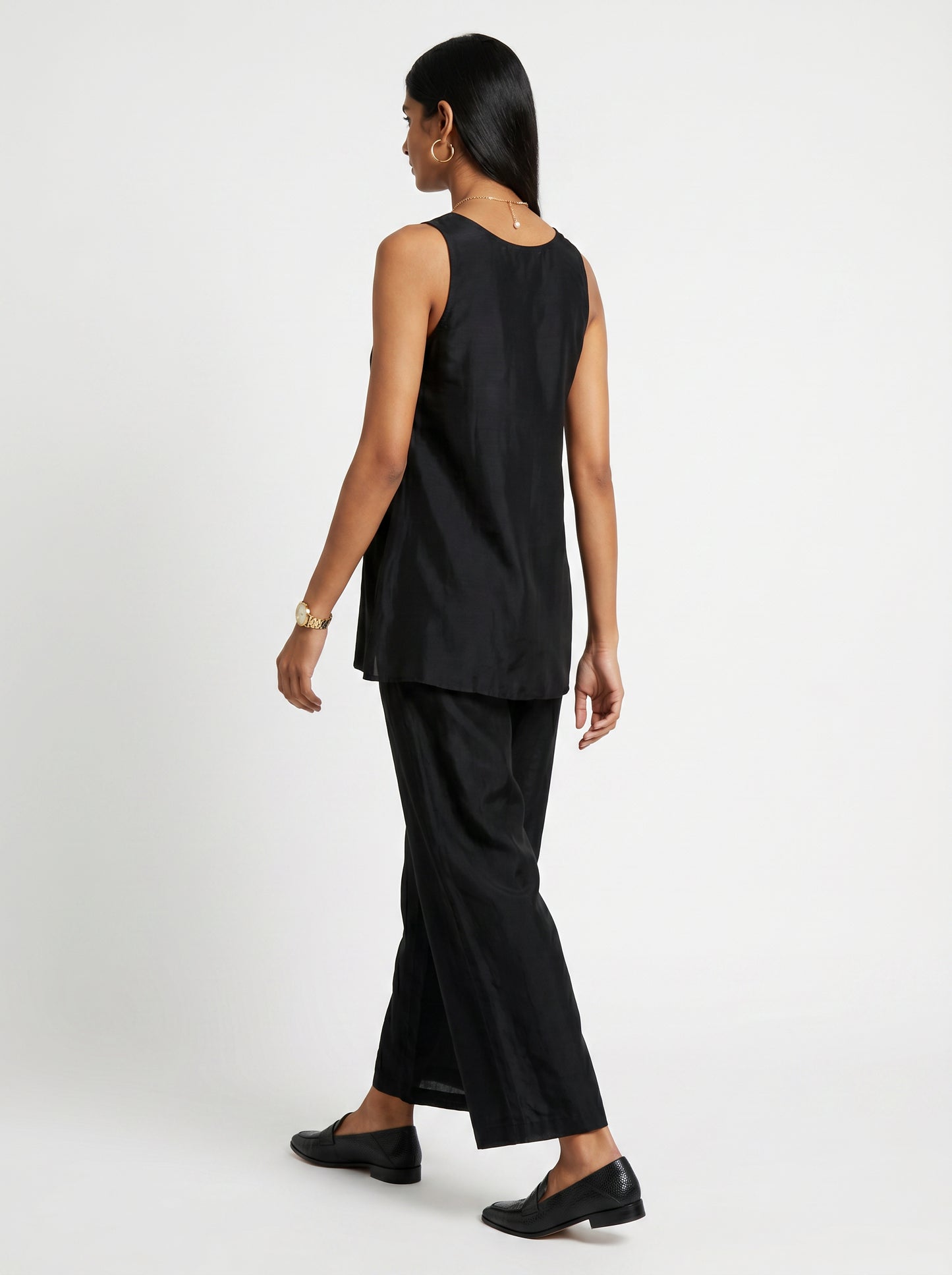 Dua Black Chanderi co-ord set