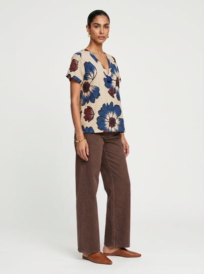 Lin White Chanderi Top
