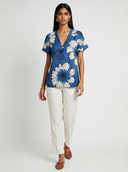 Lin Blue Modal Top
