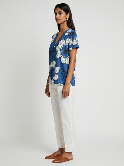 Lin Blue Modal Top