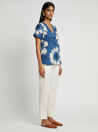 Lin Blue Modal Top