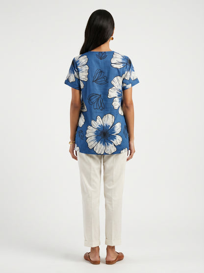 Lin Blue Modal Top