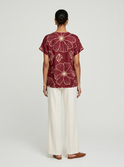 Lin Red Modal Top