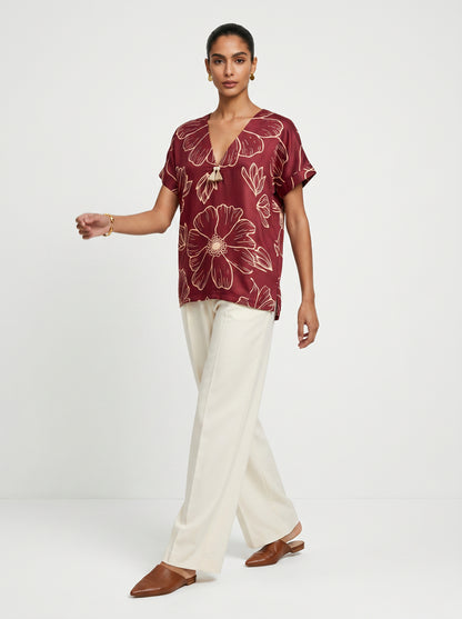 Lin Red Modal Top