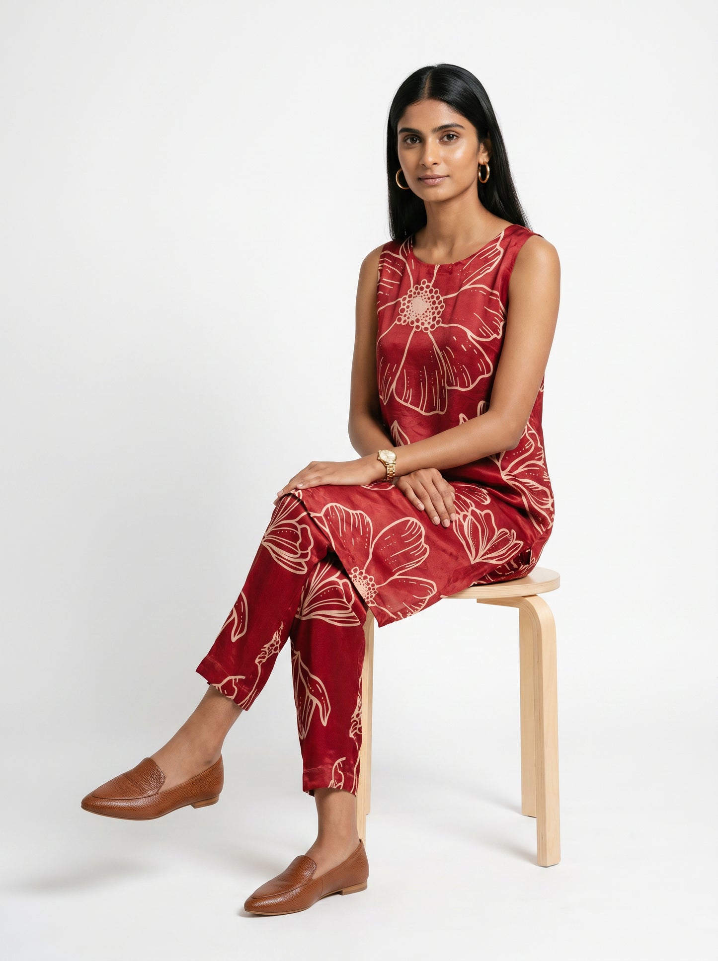 Ana Red Modal Kurta set