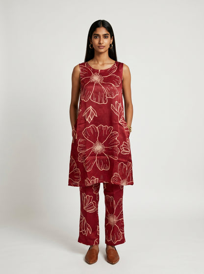 Ana Red Modal Kurta set