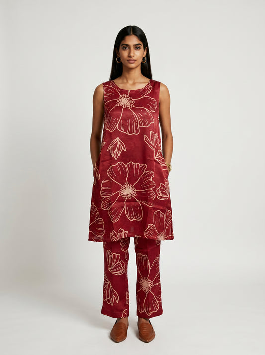 Ana Red Modal Kurta set