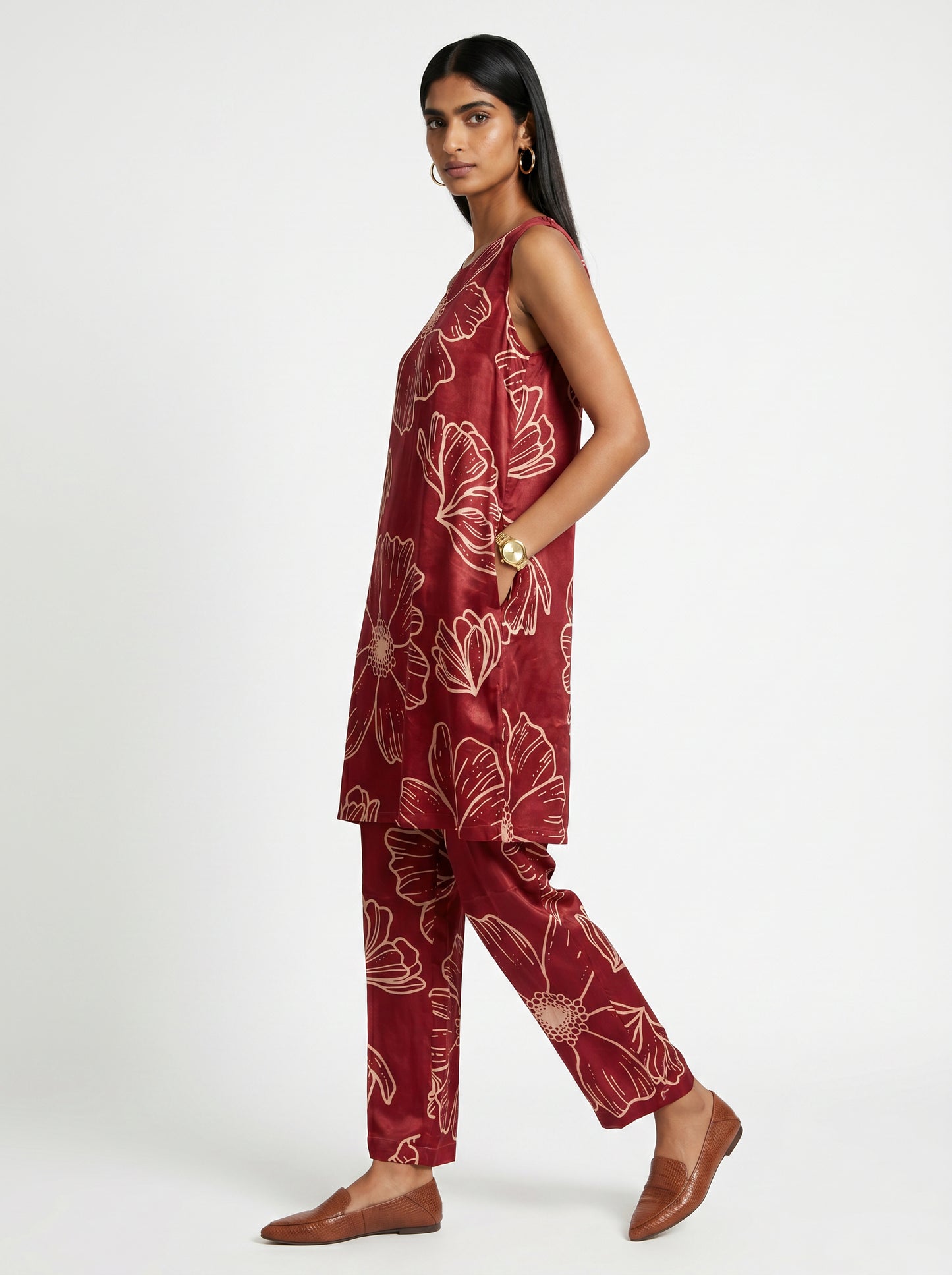 Ana Red Modal Kurta set