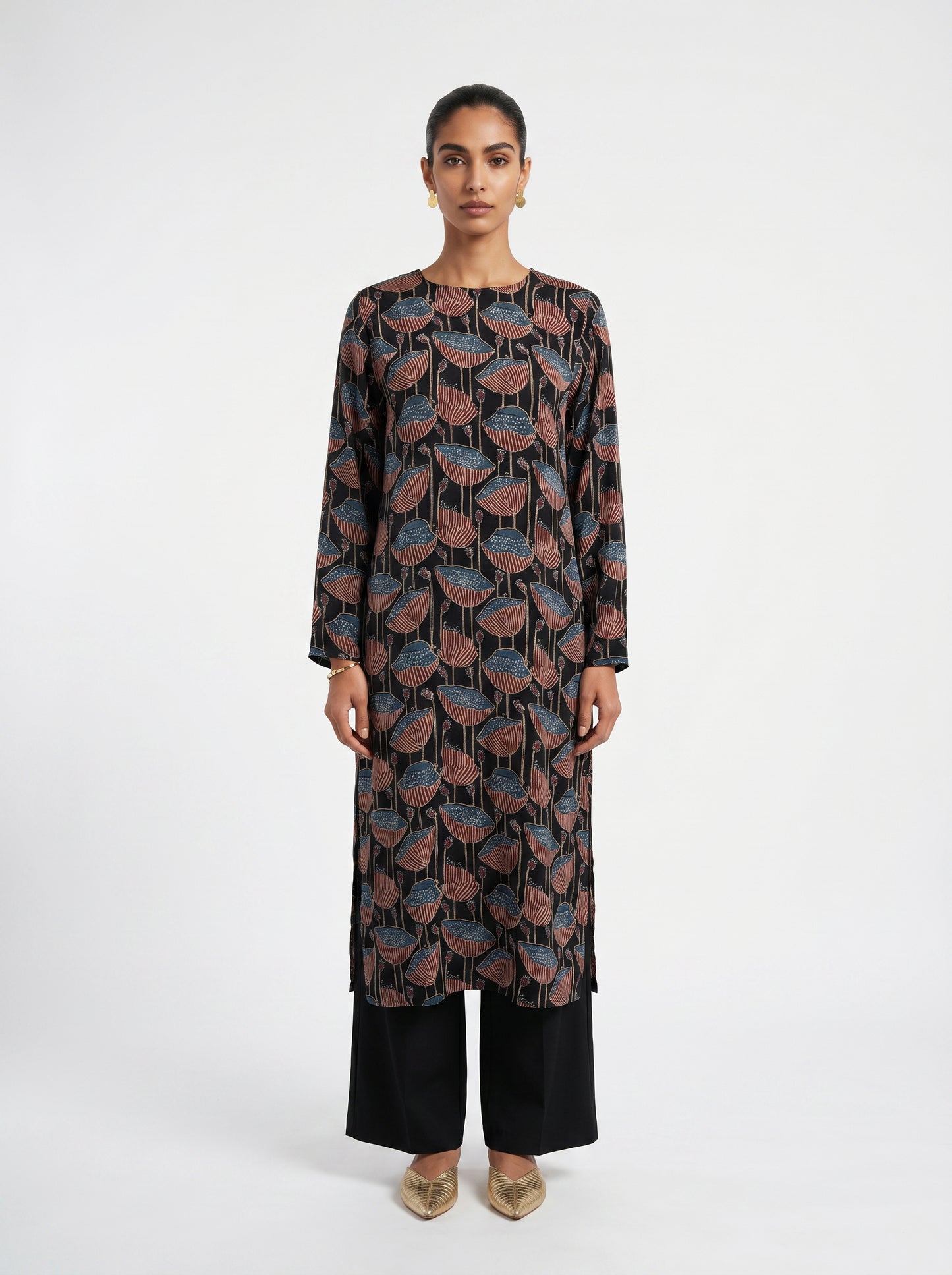 Iva Black Modal Kurta set