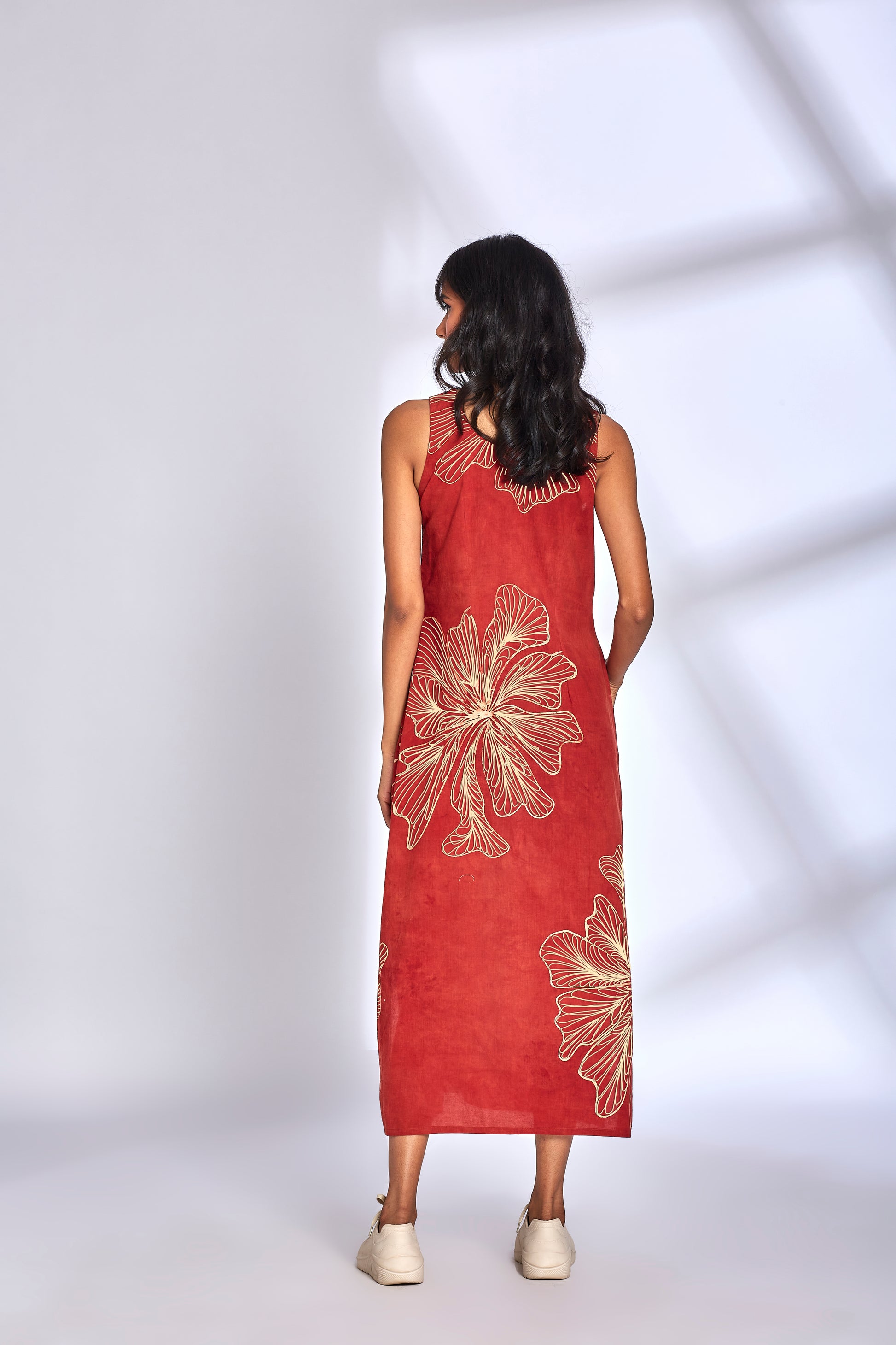 aura red dress Buy Multicolor Cotton Dress - Aura Red Dress by Hasttvam // Only Ethikal
