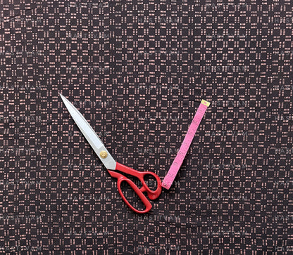 Aura Black (With Red squares Cotton)