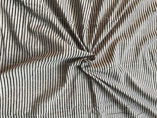 Mia (White and Black Cotton Stripes)