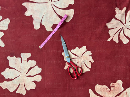 Kiara (Red and White Floral Cotton)
