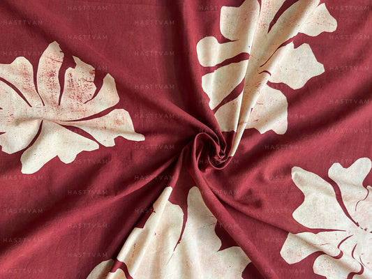 Kiara (Red and White Floral Cotton)