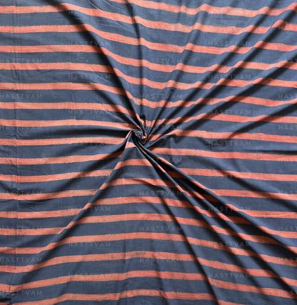 Aaroo Stripes (Indigo with Red Cotton)
