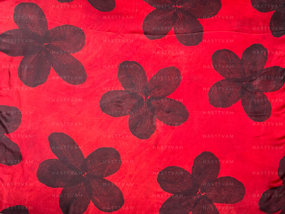Rosetta Floral (Red with Black Modal)