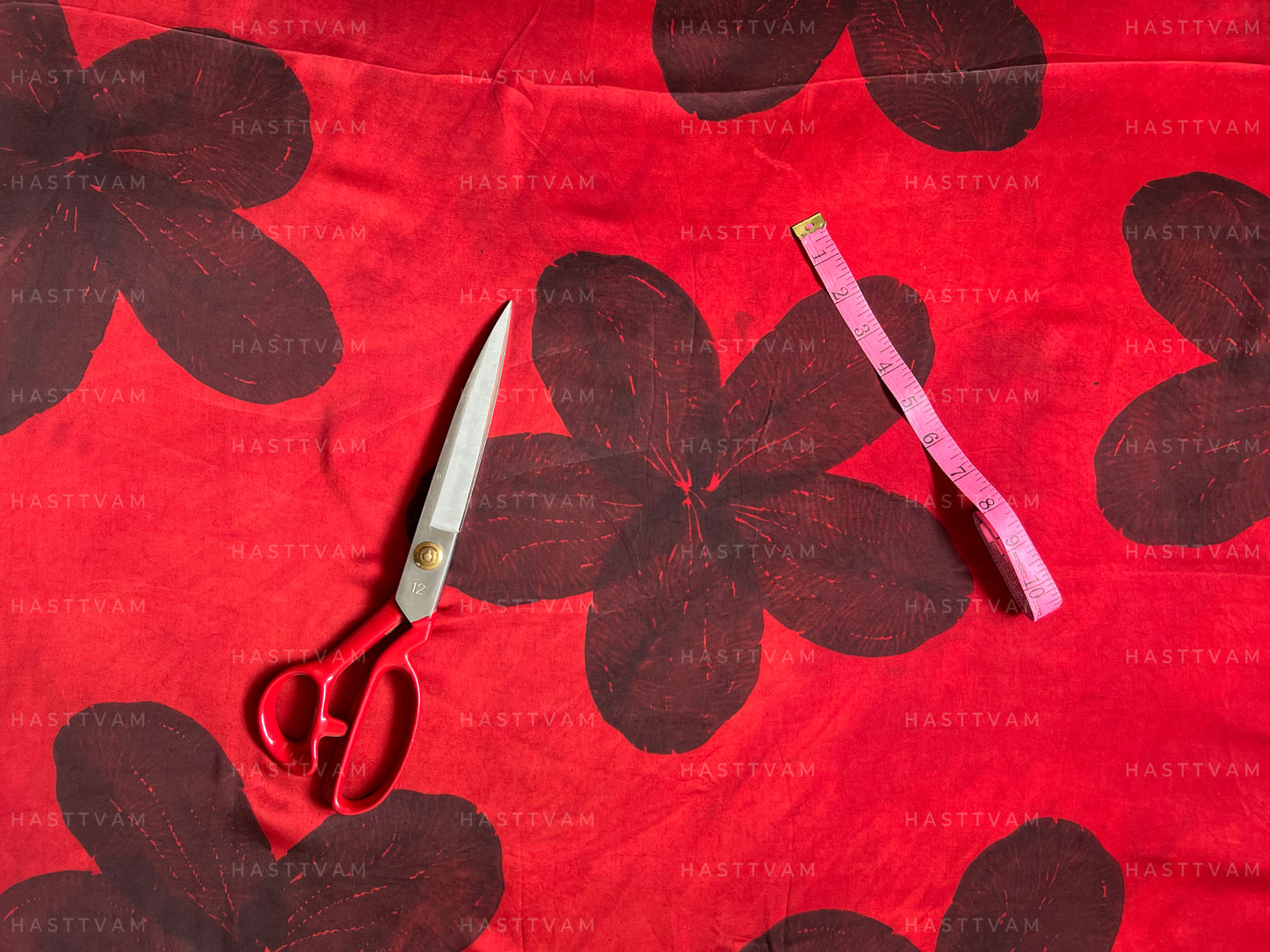 Rosetta Floral (Red with Black Modal)