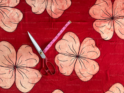 Laila (Red and White Modal All over Floral)