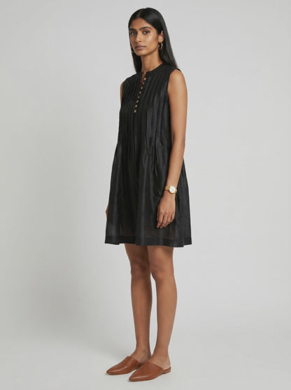 Ivy Black Chanderi Dress