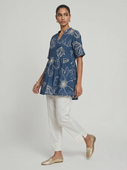 Lou Blue Cotton Top