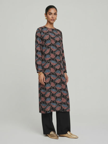 Iva Black Modal Kurta set