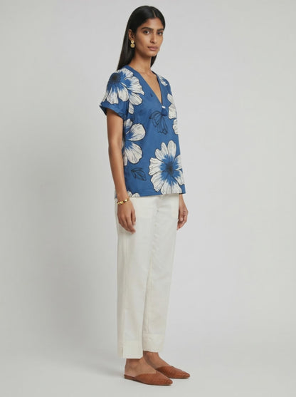 Lin Blue Modal Top